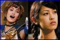 Nakayama Akiko as Sailor Uranus and Out of Costume