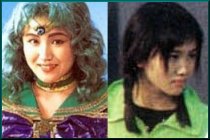 Tomita Chikage Out of Costume and as Sailor Neptune