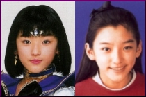 Mita Mao as Sailor Saturn and Out of Costume