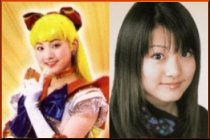 Wantanabe Mizuki as Sailor Venusand out of costume